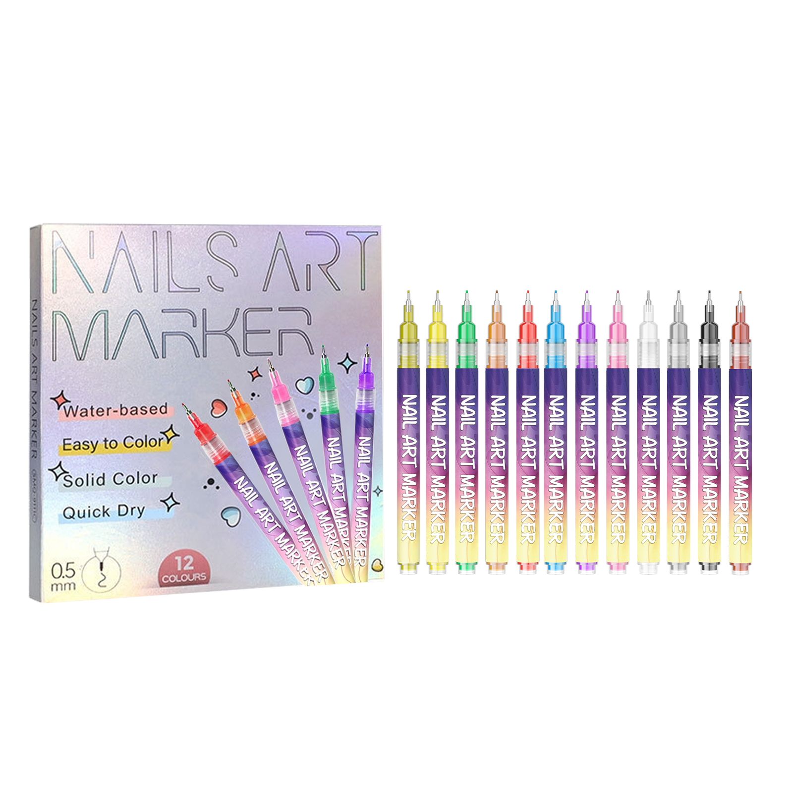 DIY Nail Painting Pen 12pc 1box photo 1
