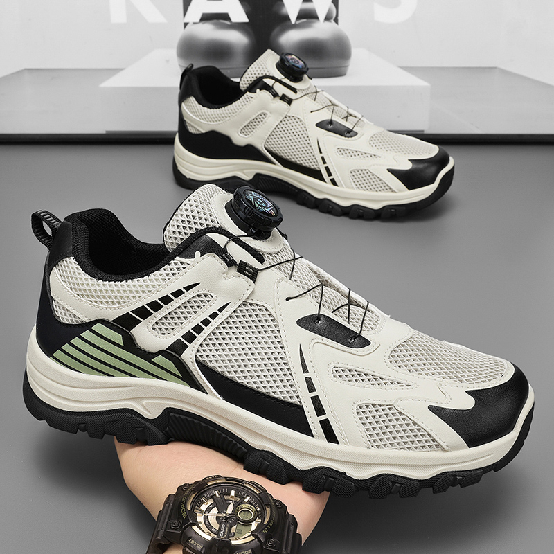 Men's Summer Hiking Shoes, New Breathable Hollow Mesh Sneakers, Non-slip Wear-resistant Casual Dad Shoes For Men photo 4