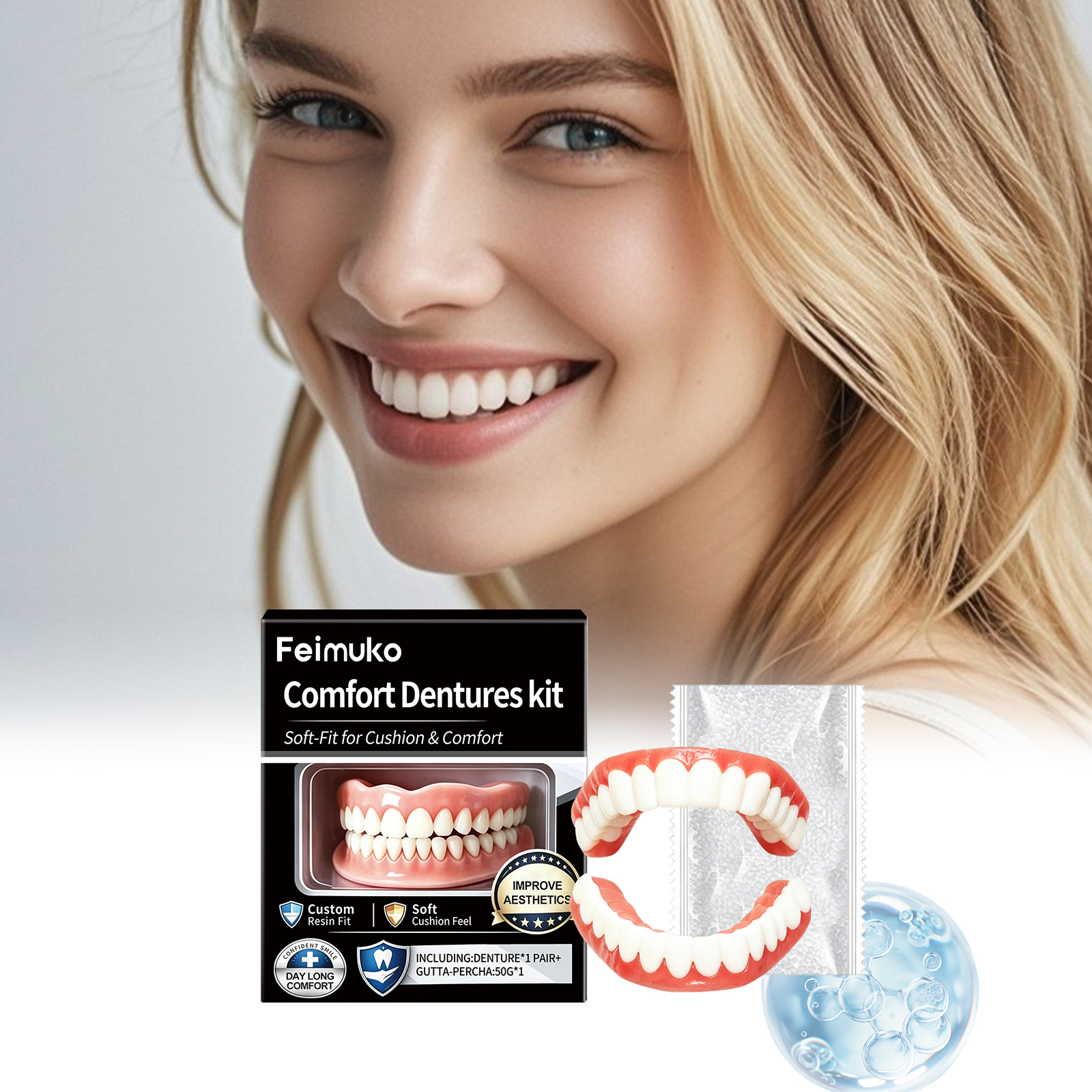 Comfortable Denture Set, 1 Set Per Box photo 7