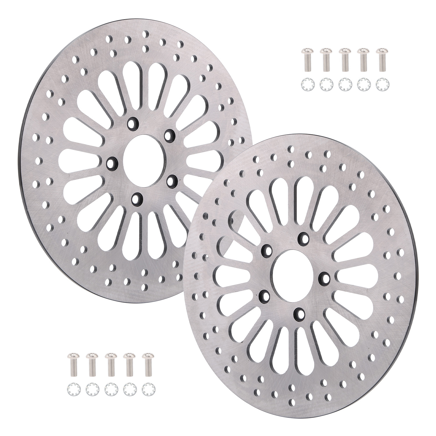 Pack Of 2 11.8IN Front Brake Rotors For H Arley Touring Road King Electra Glide photo 4