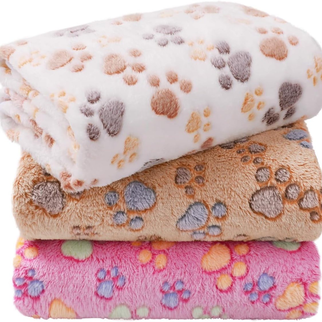 1 Pack 3 Blankets Super Soft Fluffy Premium Fleece Dog Blankets For Puppy Cat Pet Blanket Flannel Throw Warm Sleep Dog photo 1