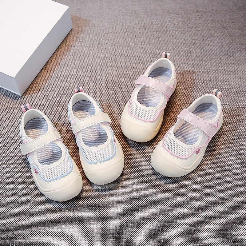 2026 Spring & Summer New Girls Single Mesh Breathable Sandals, Korean Style Toddler Canvas Shoes Versatile Casual Sneakers photo 4