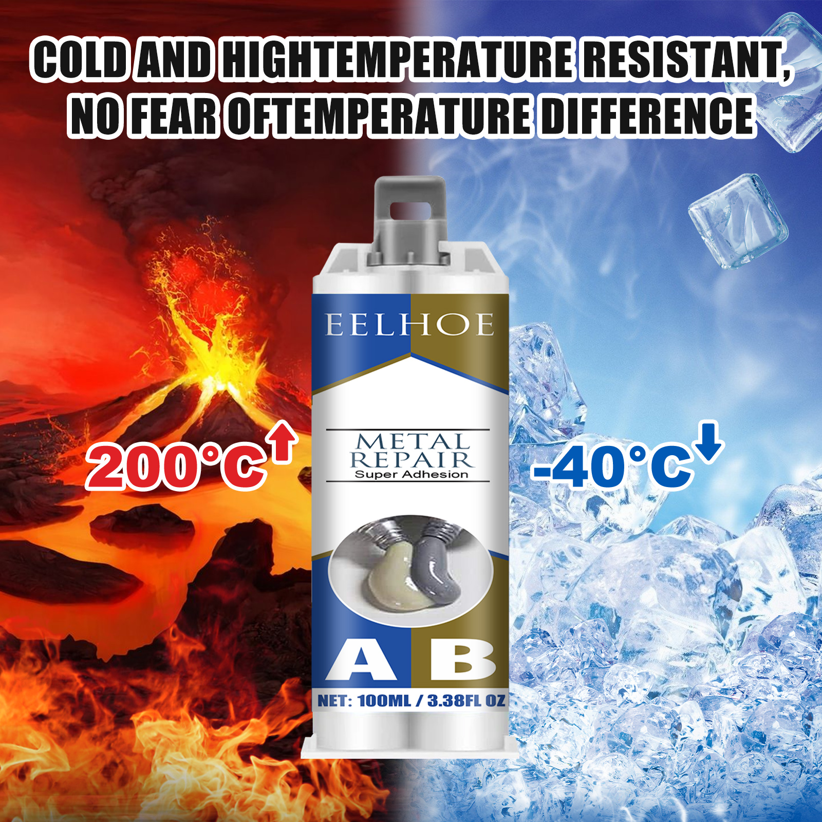 EELHOE Metal Repair Glue, Crack Filling And Leak Plugging Quick Dry Crack High Temperature Welding Metal Repair Agent photo 8