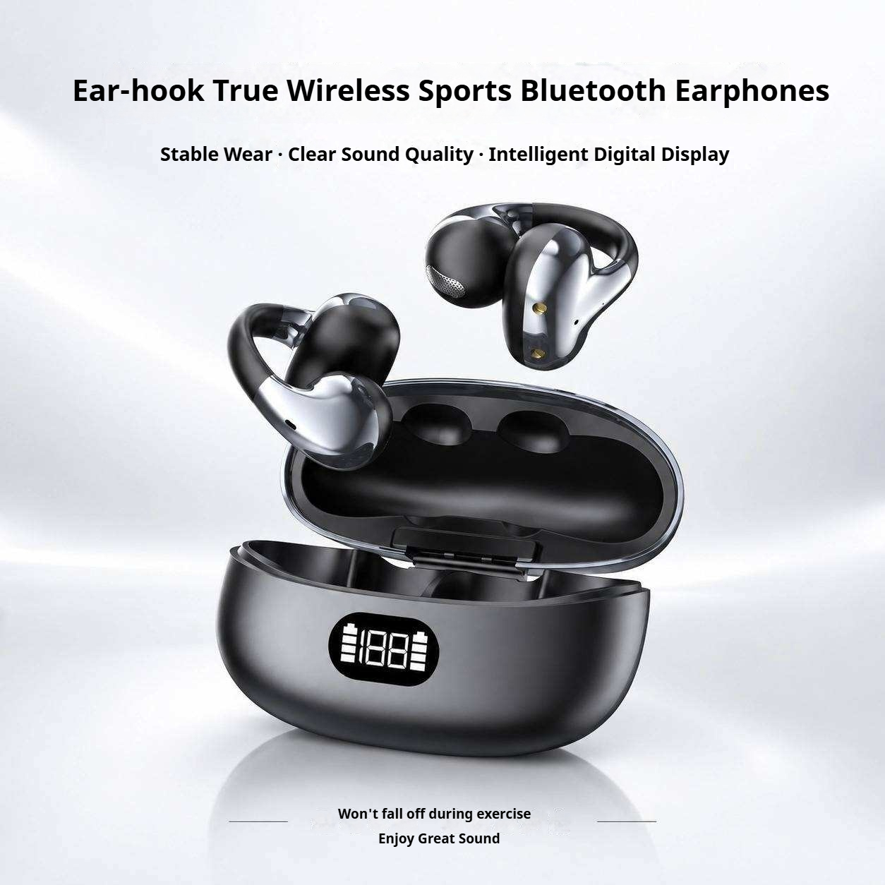 KP-225 Best-selling Wireless Bluetooth Ear-Clip Headphones Long Battery Life High-Quality Audio Low Latency For Music Gaming Factory Direct In Stock photo 4