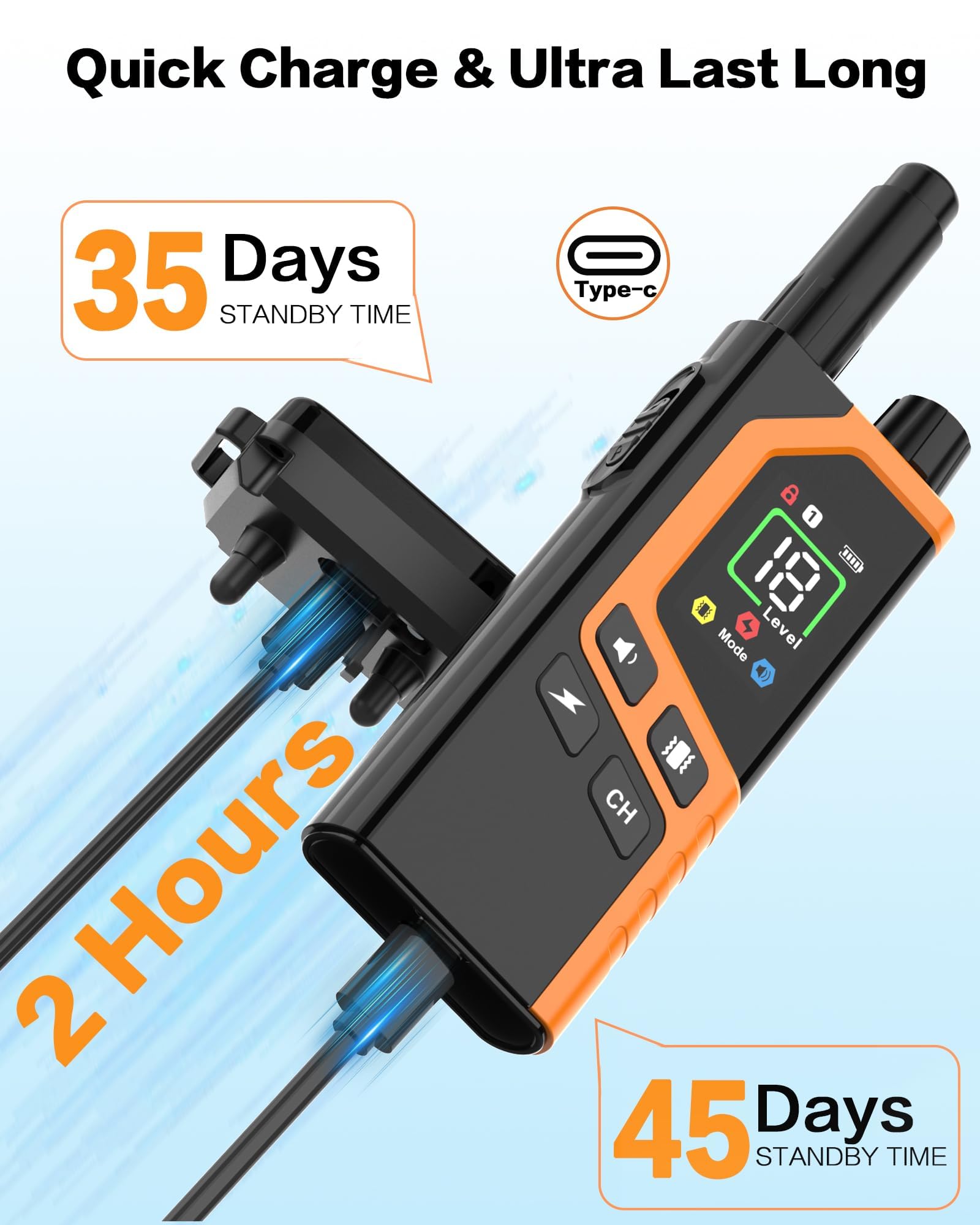 Dog Shock Collar, Dog Training Collar With Remote For 10-120lbs Dogs 4 Training Modes, Beep, Vibration, Shock, No-Shock, IP67 Waterproof ECollar For Small Medium Large Dogs, Electric Dog Collar photo 8