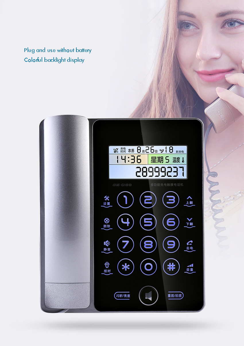 Creative Fashion Touch Screen Fixed Telephone Landline photo 2