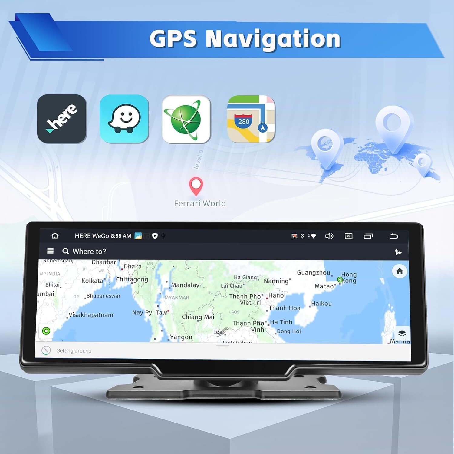 4K 10.2in Touch Dash Camera Cam Dual Car Recorder For CarPlay Android Auto OZ photo 7
