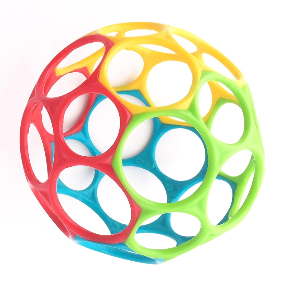 Easy-Grip Infant Ball Toy, 4-Inch BPA-Free Sensory Baby Ball, Lightweight Grasping Toy For Newborns & Toddlers, Multicolor photo 1