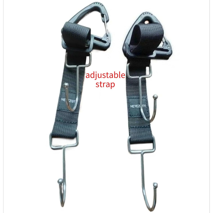 Car Purse Hook Double Hooks 2 Pack Stainless Steel Bag Hanger Holder For Car Headrest Glovebox Hanging Handbag Grocery Bags Backpack Coats Hats Front Seat Back Storage Hook Strap photo 5