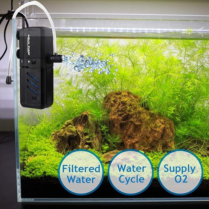 4 In 1 Aquarium Fish Tank Filter Water Pump Internal Purifier Filter Oxygen Wave photo 2