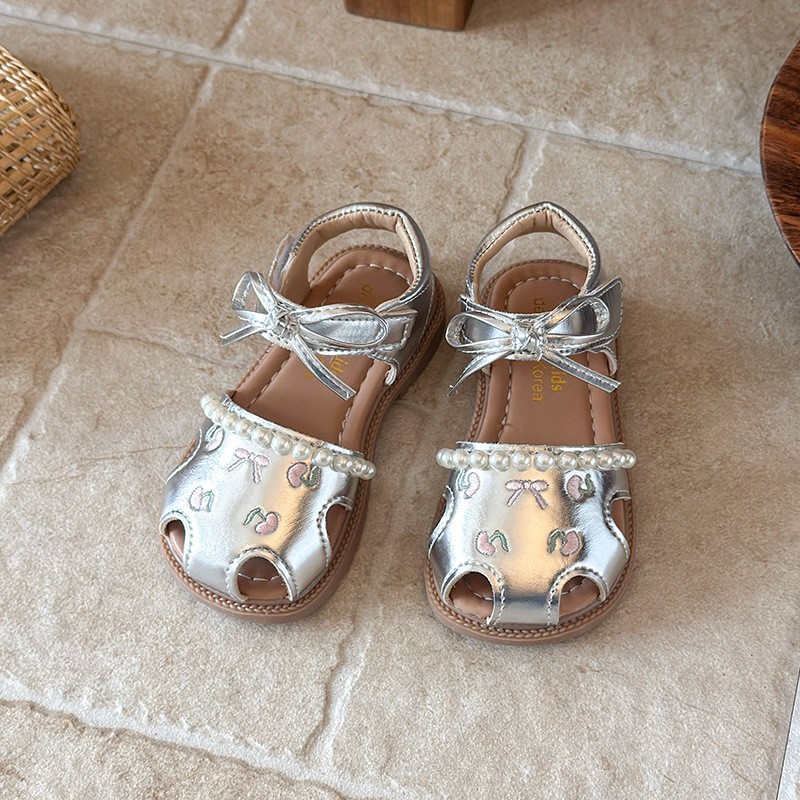 2026 Summer New Baby Girls Sandals, Closed-Toe Breathable Princess Shoes, Korean Fashion Little Kids Sandals photo 3