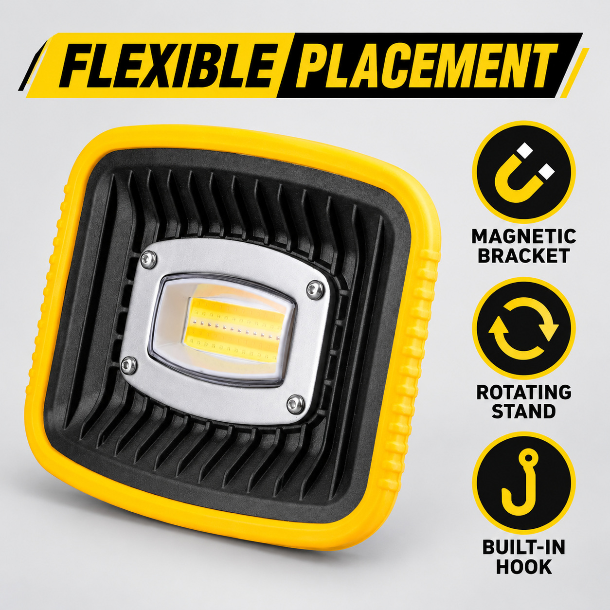Rechargeable Magnetic Battery Display Type C LED Work Light Base Hanging W899 2 Hour Runtime photo 6