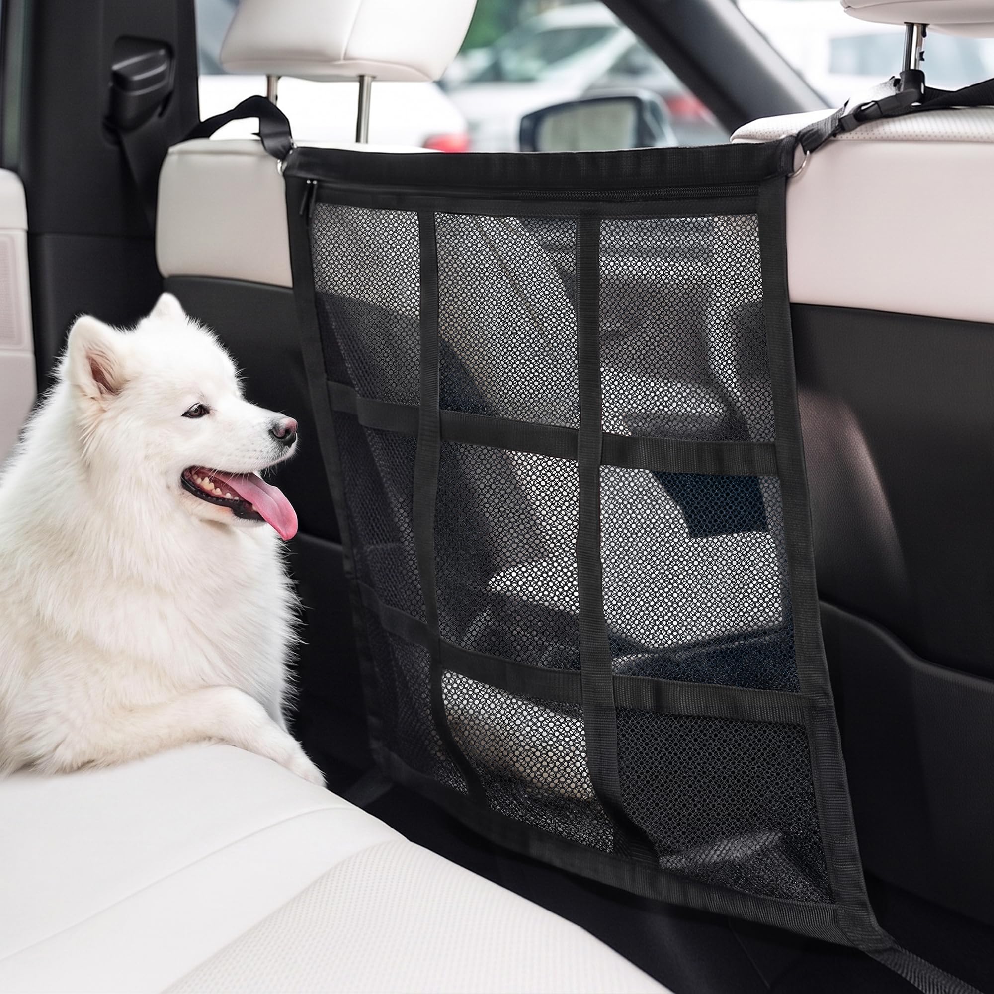 Dog Car Barrier For Sedans SUVs Trucks, Double-Layer Mesh, Easy Install photo 1