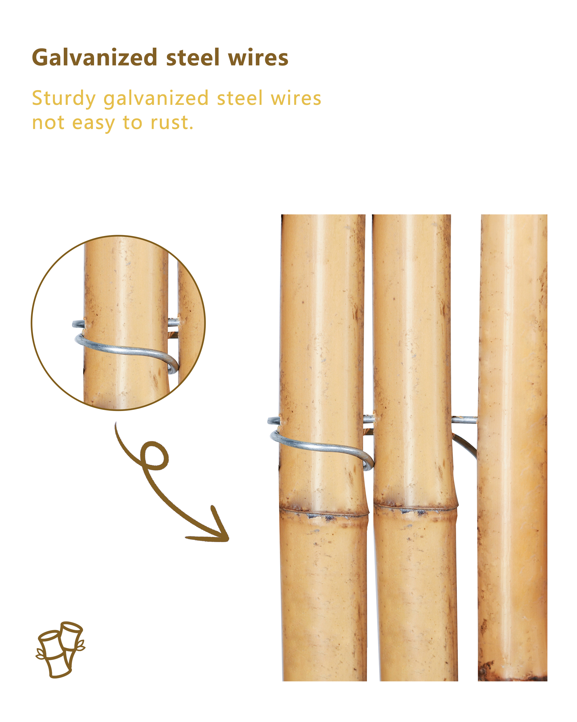 Natural Bamboo Fence Roll 6FT X 8FT , Outside Bamboo Privacy Fencing, Natural Privacy Screen Panels For Garden, Outdoor photo 4