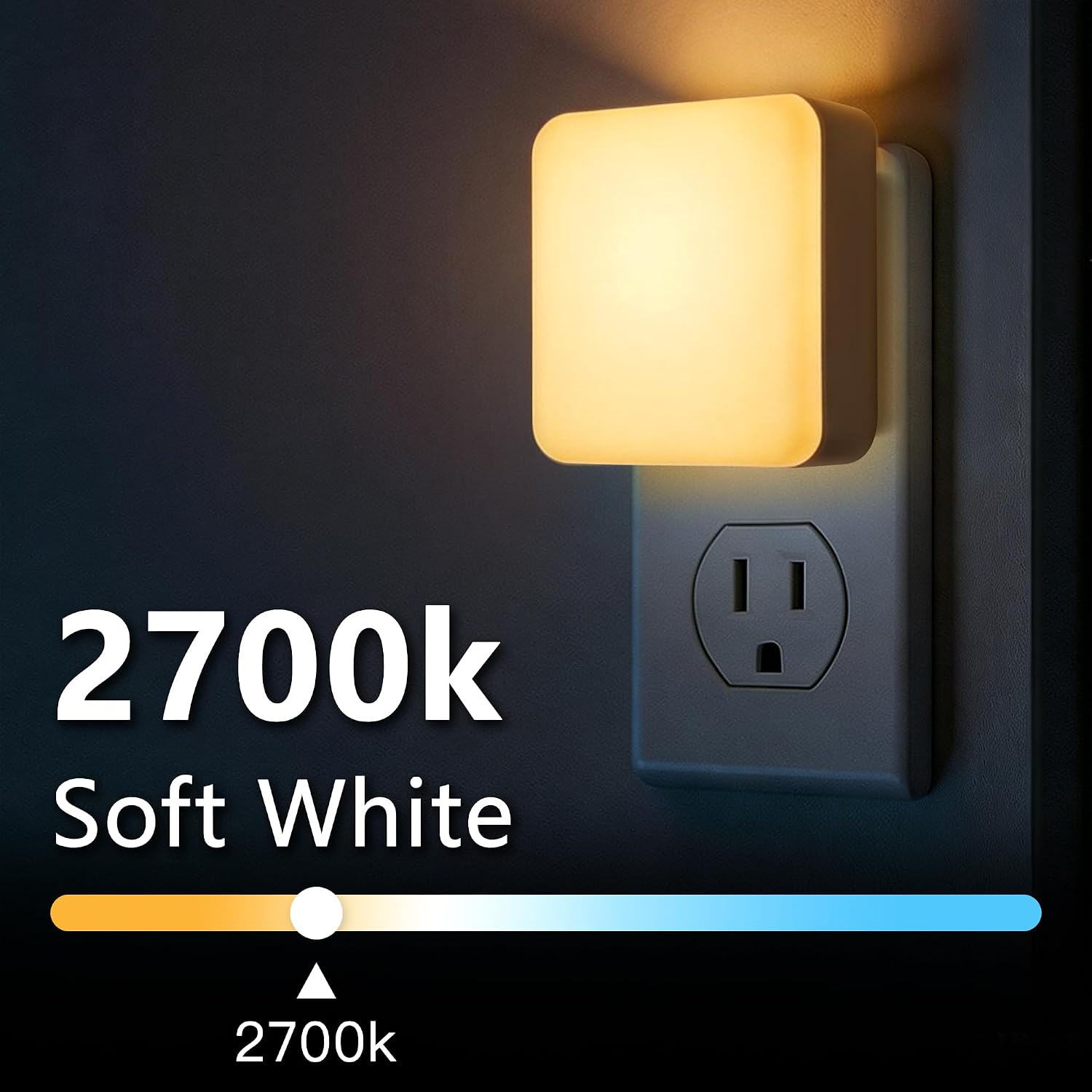 Dusk To Dawn Sensor Night Lights, Plug In, Auto On Off  2 Pack, Automatic LED Night Light For Bedroom  Hallway And Home photo 3