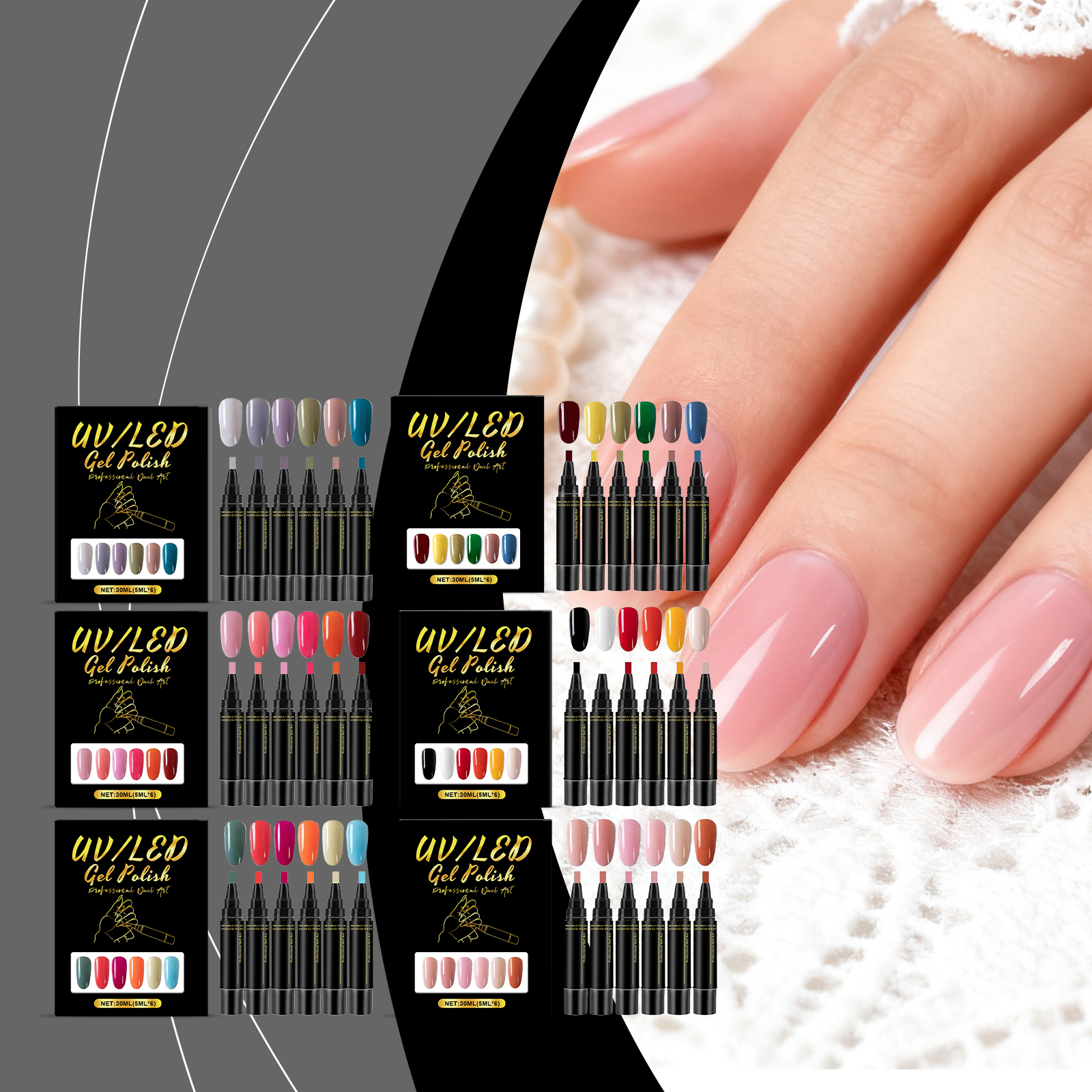 Nail Polish Pen 6pc 1box photo 2