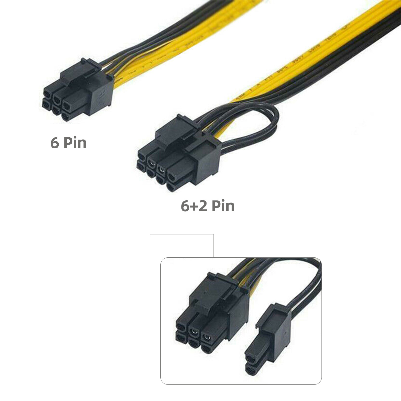 6pin To Dual 8pin Graphics Card Power Supply Line photo 5