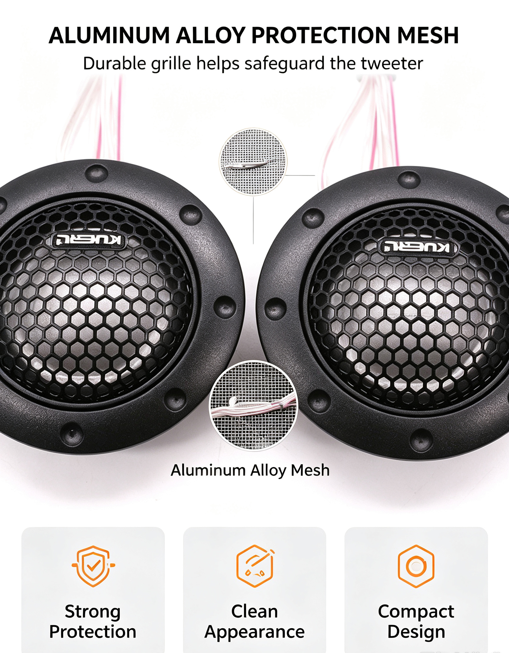 1.5 Inch Car Tweeter Speaker Dome Audio High Pitch Loudspeaker  Car Audio Modification Accessory photo 4