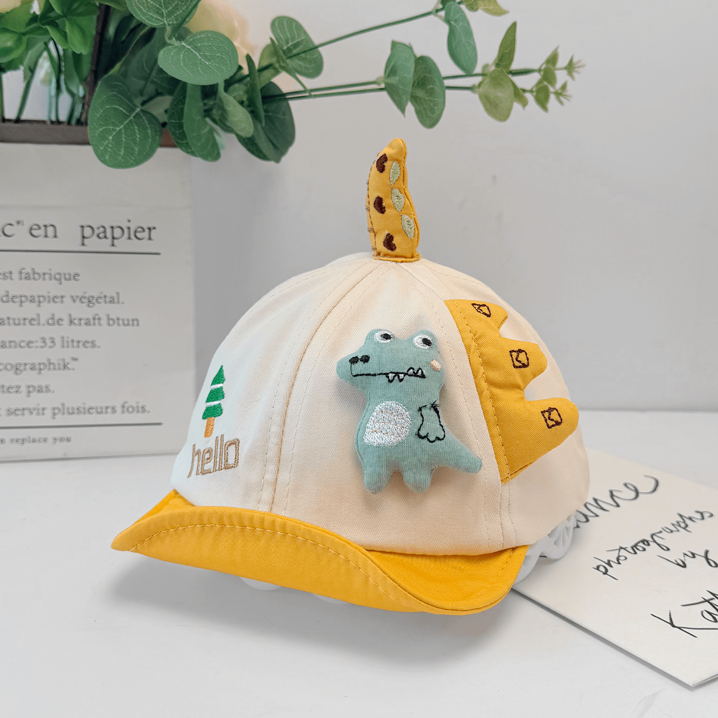 Three Dimensional Cartoon Baby Dinosaur Soft Cap With Brim And Earflaps Summer Autumn Lightweight Style Fashionable photo 7