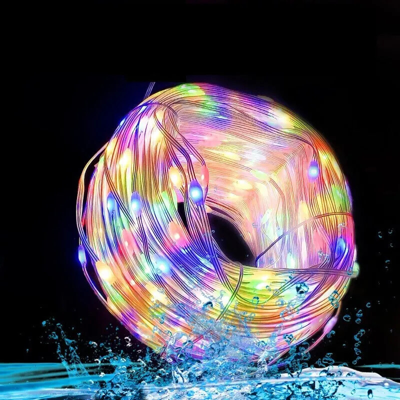 8m Outdoor Portable Waterproof Camping String Lights Stowable String Light photo 2