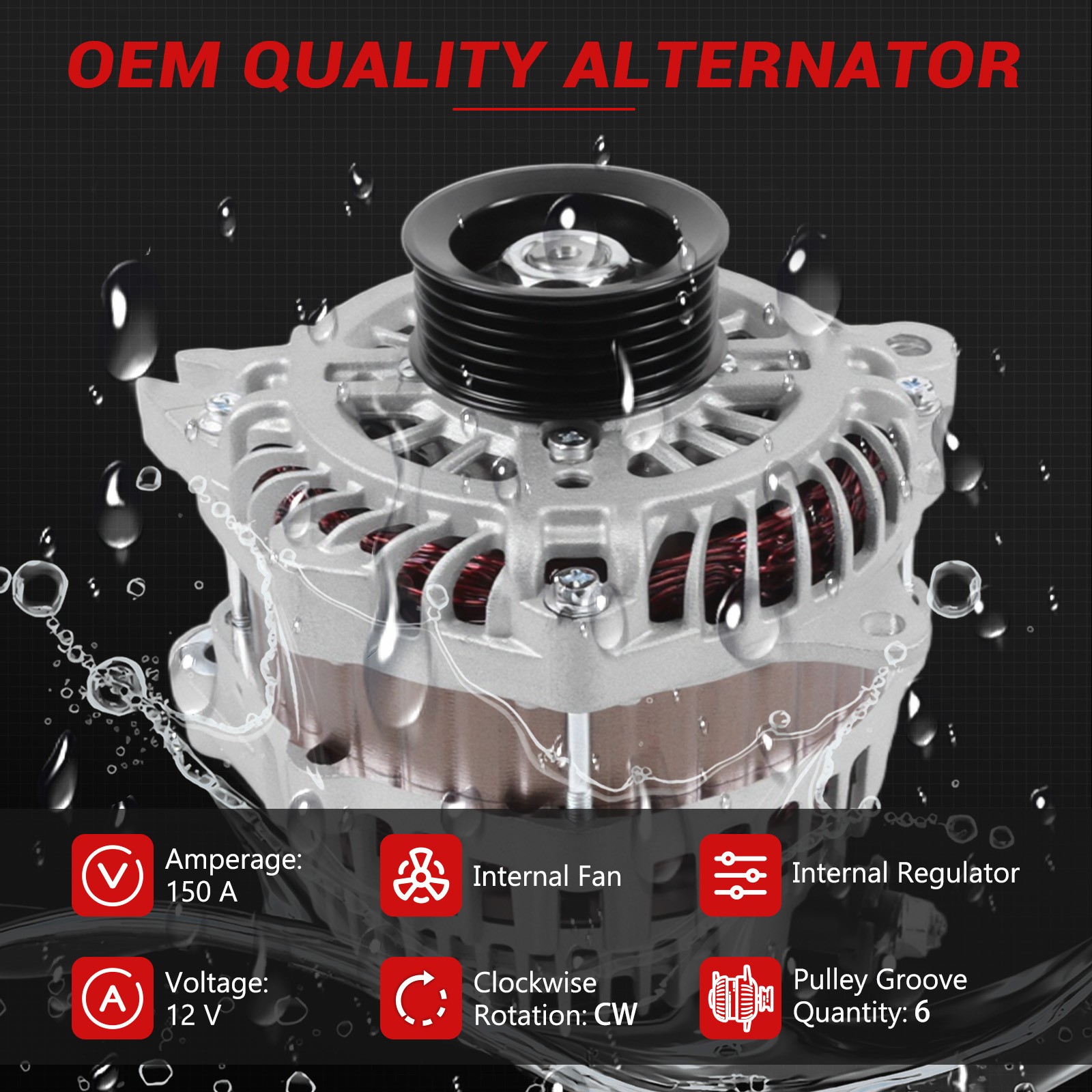 Alternator For Ford Fusion 2010-2012 V6 3.5L & Edge 2007-2014 All Engine 11273 photo 4