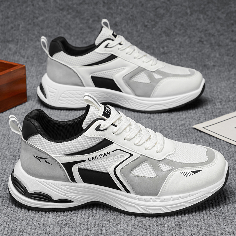 Men's Mesh Sneakers, New Summer Trendy Breathable Casual Running Shoes, Thick Sole Men's Dad Shoes photo 1