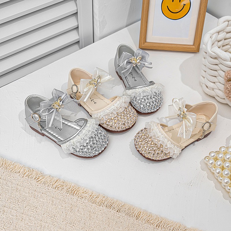 2026 Summer New Girls Woven Closed-Toe Sandals, Soft Sole Anti-Collision Lightweight Princess Performance Sandals For Kids photo 5