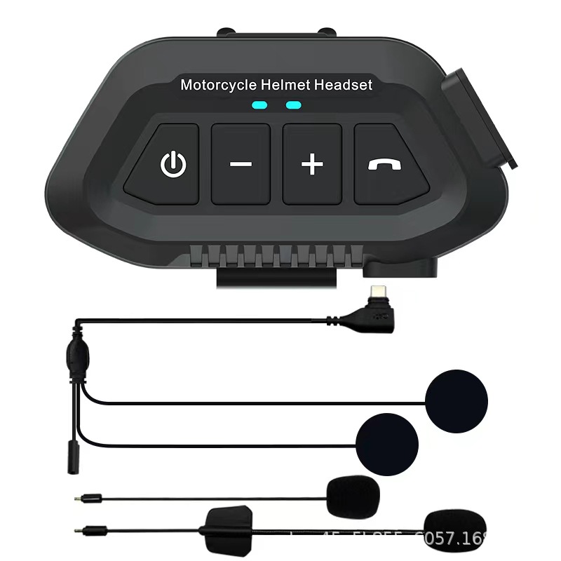 Cross-border Exclusive LX2 Motorcycle Bluetooth Headphones, Waterproof Rider Wireless 5.3 Helmet Bluetooth Headphones photo 5