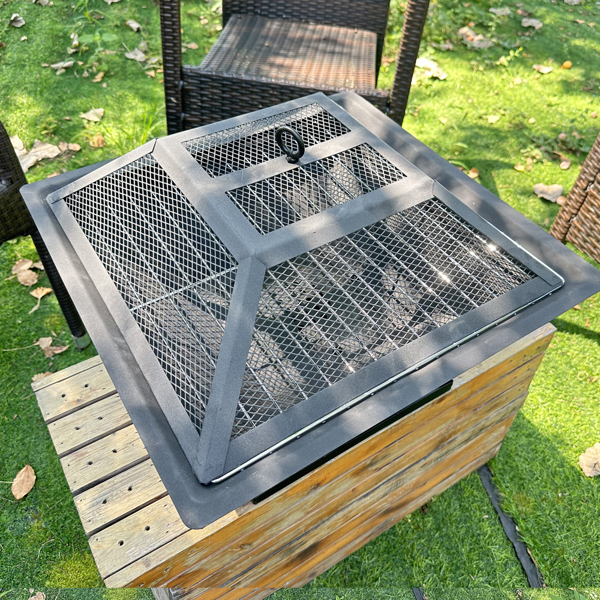 Modernisation Square BBQ Grill Outdoor Heater Garden Outdoor Fireplace Portable Fire Pit Contracted Barbecue Brazier Wood Stove photo 8