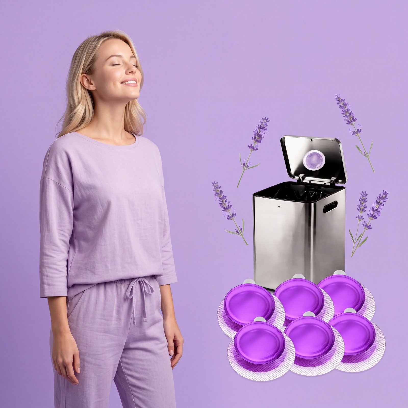 Garbage Bin Deodorant  Lavender  6pcs 1box photo 3