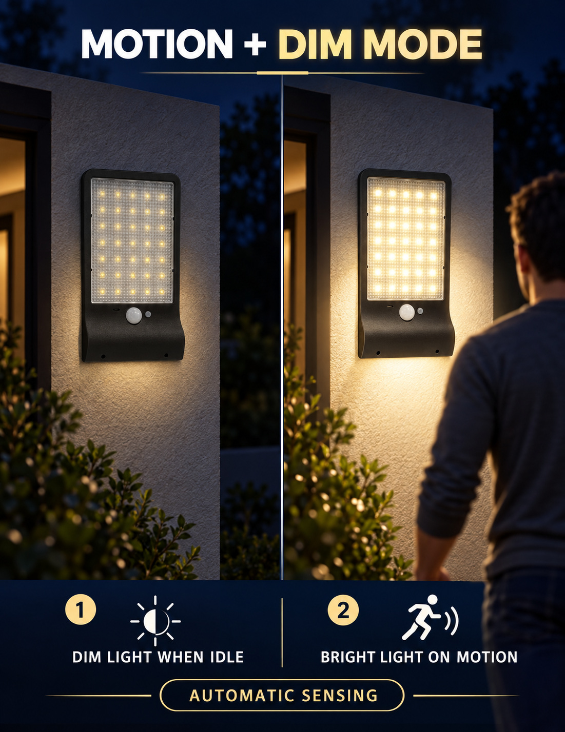 Solar Powered Rechargeable Motion Sensor LED Work Light 4W For Auto W731 Remote Control Street photo 3