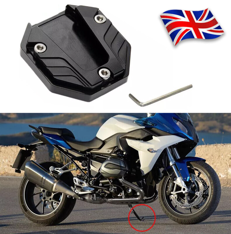 Motorcycle Scooter CNC Side Stand Enlarge Foot Plate Kickstand Extension Pad 1PC photo 1