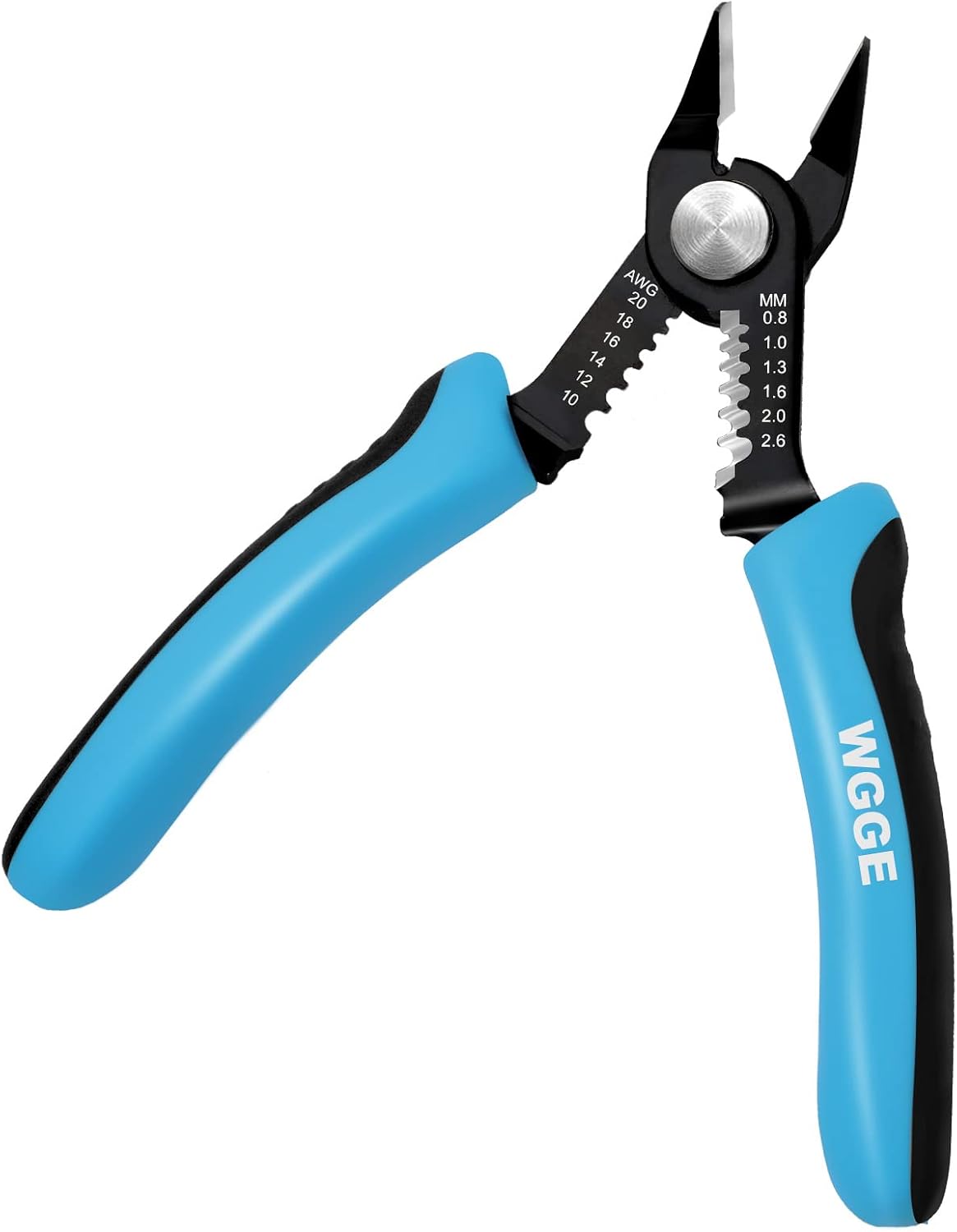 Precision Flush Wire Cutter & Stripper, 10-20 AWG, 6-Inch High-Carbon Steel Tool With Spring Handle & Angled Jaws For Electronics photo 1