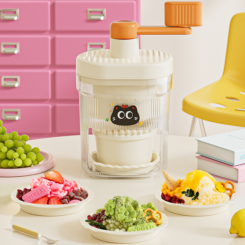Manual Ice Shaver Crusher Shredding Snow Cone Maker Machine Create Drink Tool photo 1