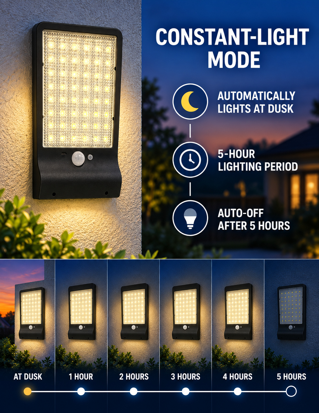 Solar Powered Rechargeable Motion Sensor LED Work Light 4W For Auto W731 Remote Control Street photo 4