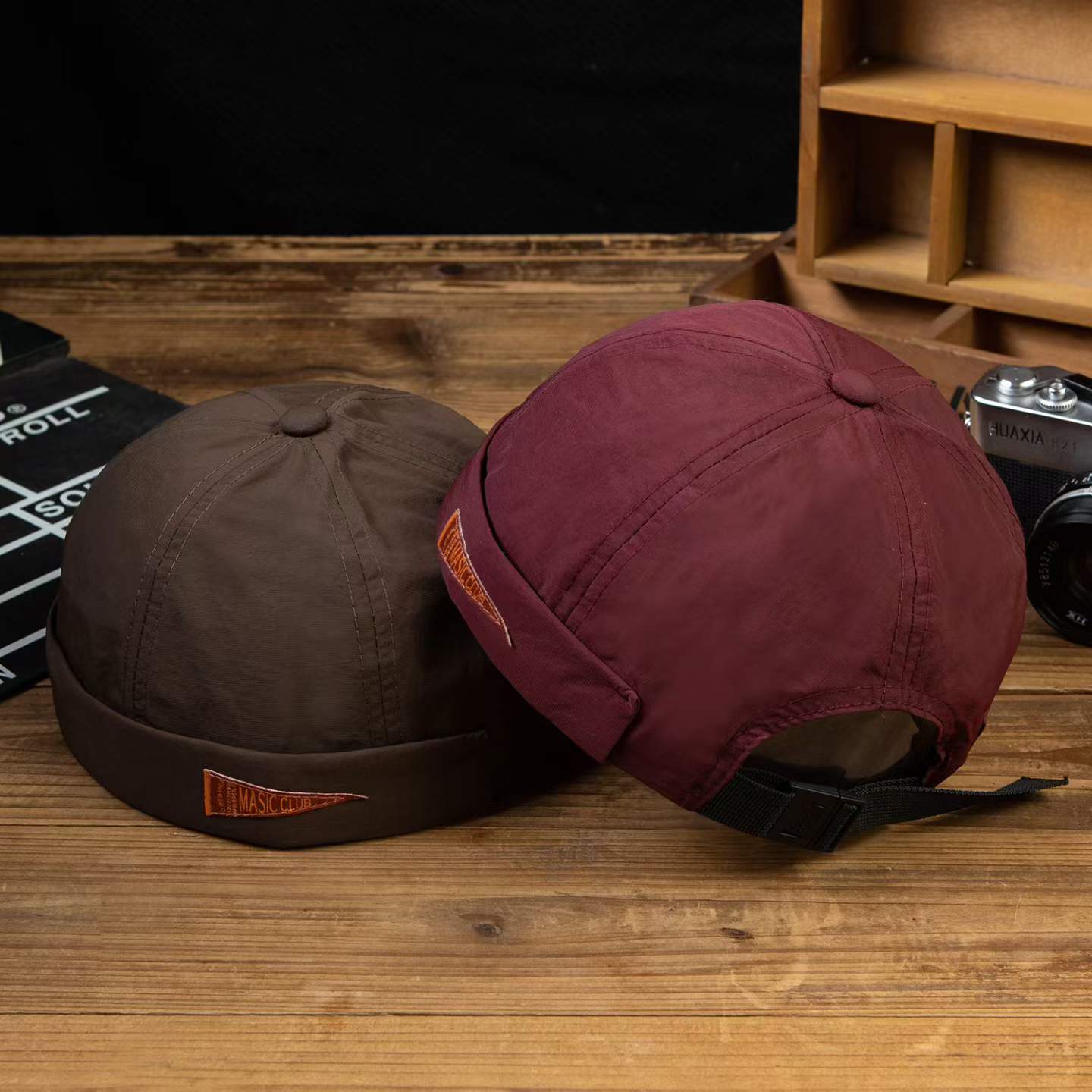 Japanese-style Quick-drying Breathable Fabric Triangular Logo Master Cap With Rolled Brim And Soft Top Without Brim - Hip-hop Hat photo 2