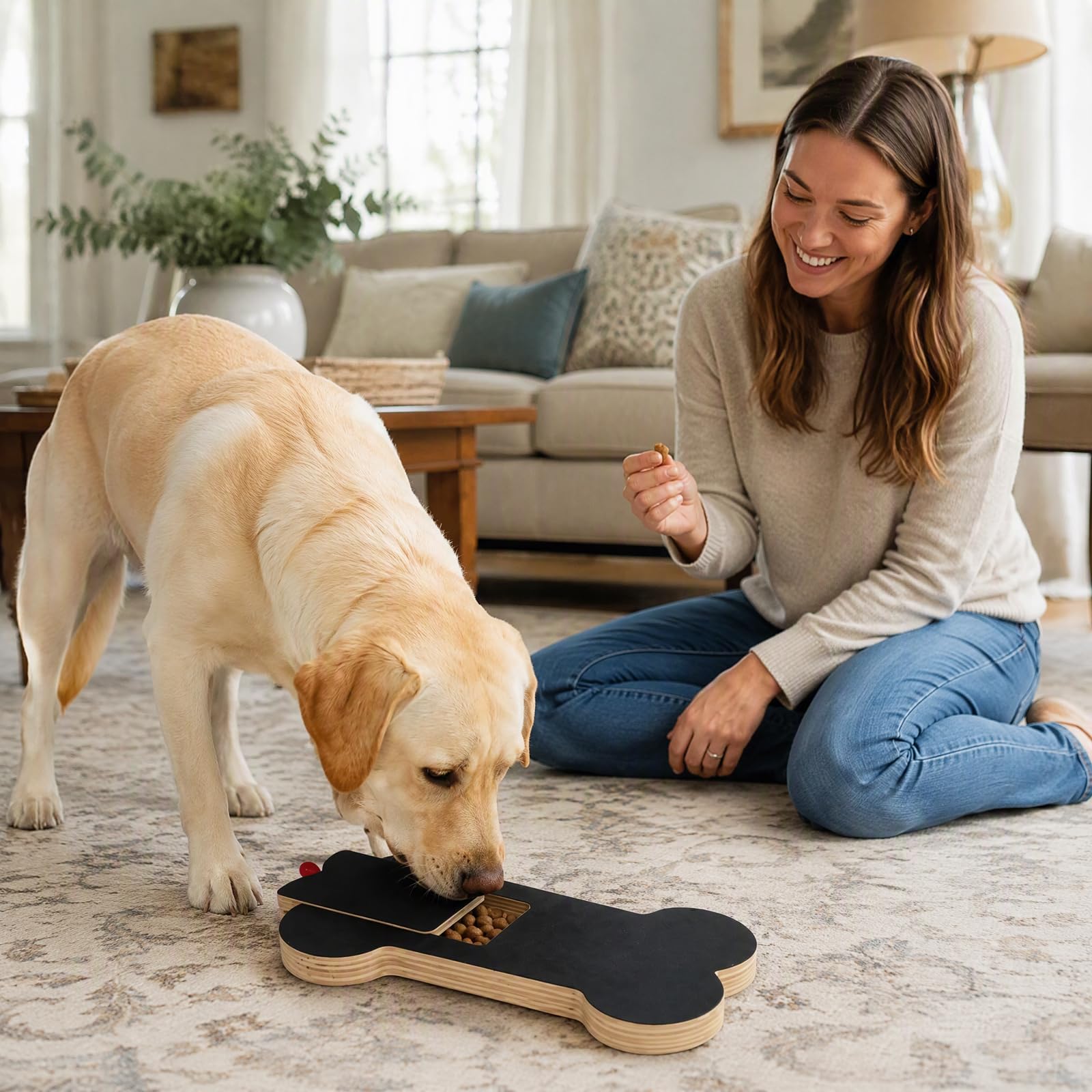 Dog Scratch Board With Treat Box, Dual - Sided Dog Nail File Board Wear - Resistant Pet Nail Scratcher, Stress - Free Indoor Dog Nail Grooming For Puppies &  Dogs photo 6