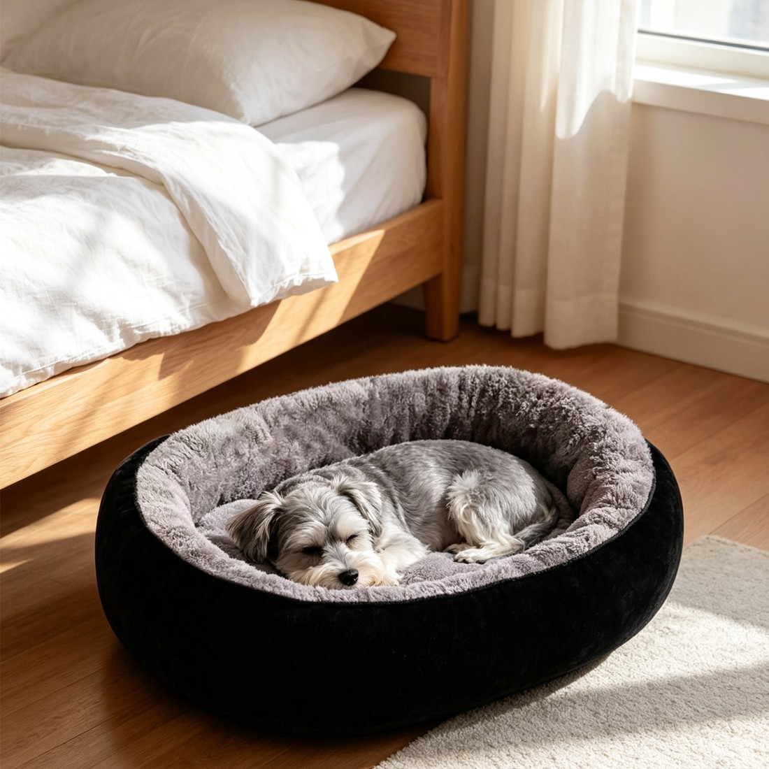 Dog Bed Cat Beds Soft Washable Fleece Puppy Cushion Warm Pet Basket Large Dog photo 5