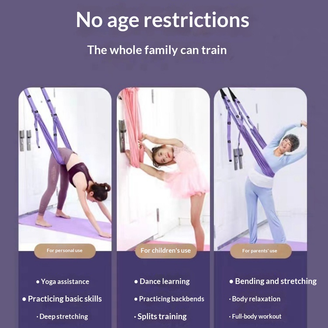 Aerial Yoga Sling Home Fitness Equipment Yoga Inverted Pull Rope Hanging Door Yoga Stretch Belt Artifact photo 8