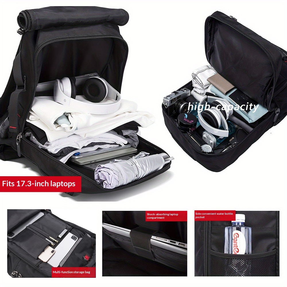 Large Capacity Men's Business Leisure Travel Bag Multi Functional Wear Resistant Outdoor Mountaineering Bag Business Travel Backpack - Military Green photo 8