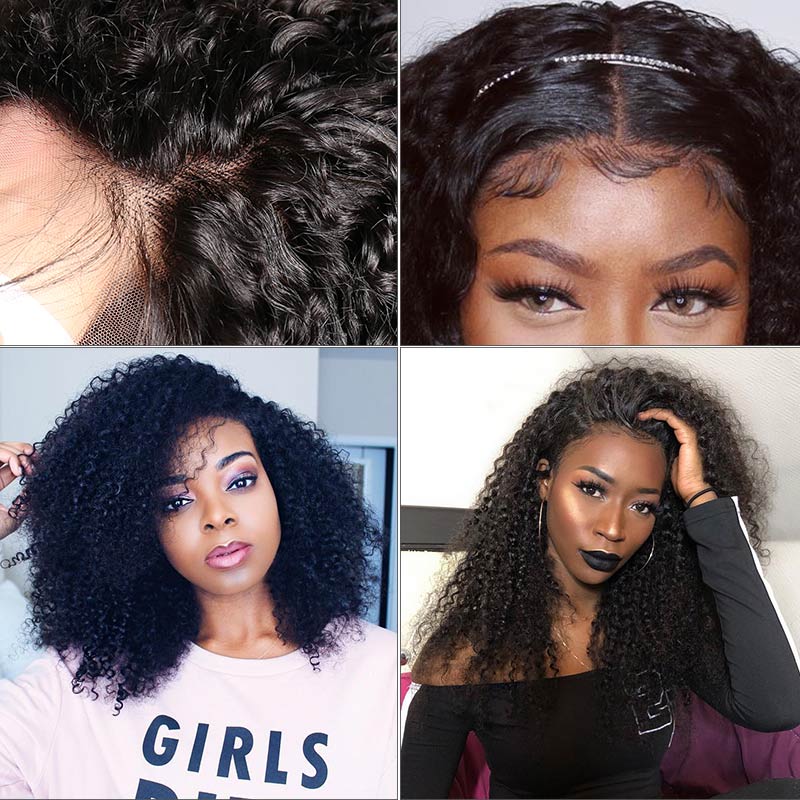 13x4 Lace Front Human Hair Wig Natural Color Deep Wave Density photo 7