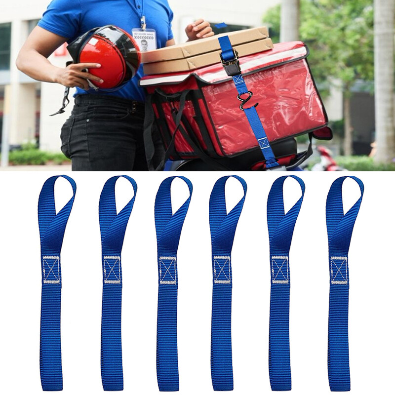 6pcs Motorcycle Motorbike Soft Loop Transport Tie Down Straps 2.5x30cm. photo 5