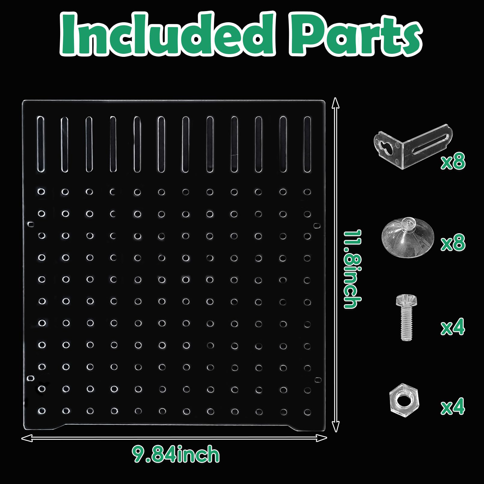 Fish Tank Divider Acrylic Aquarium Divider With 8 PCS Suction Cups, Transparent Fish Tank Separator For Betta Fish photo 2
