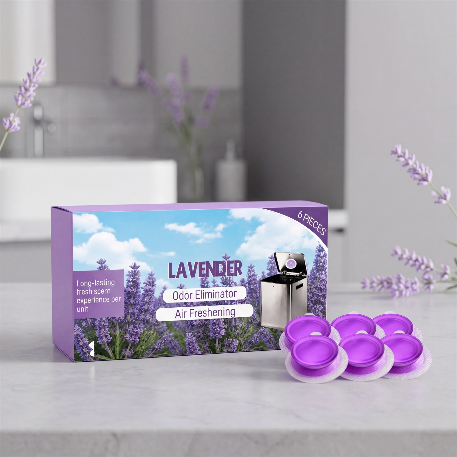 Garbage Bin Deodorant  Lavender  6pcs 1box photo 5