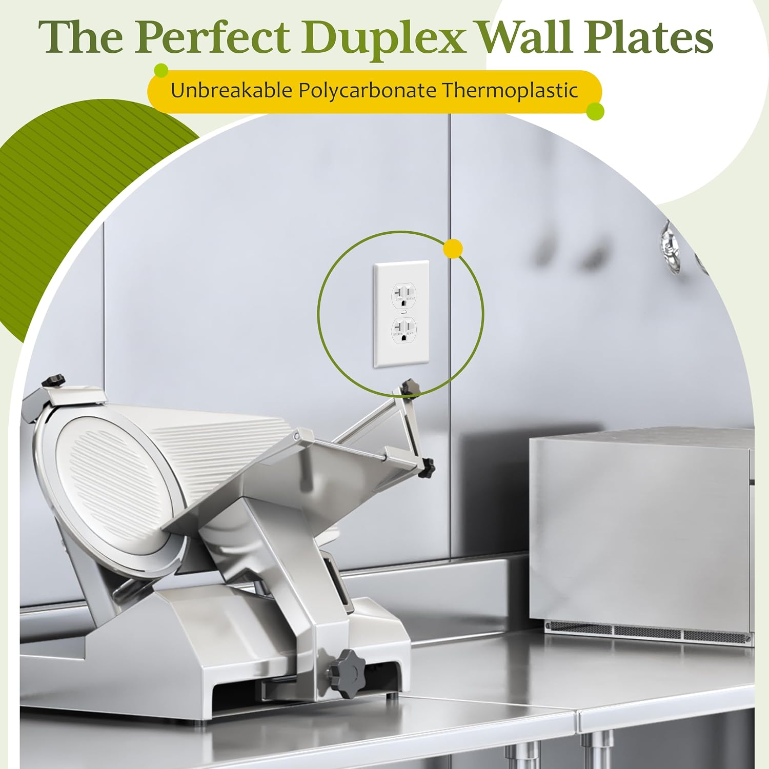 Duplex Wall Plates 10 Units, White Electrical Outlet Covers For Standard Wall Switches And Home Electrical Fixtures photo 4