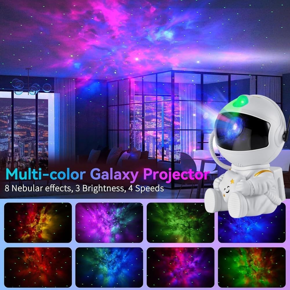 Astronaut Galaxy Projector, 360 Adjustable Star Projector, Starry Night Light Projector With Timer And Remote Control, USB Powered, Astronaut Space Warrior Galaxy Night Light photo 3