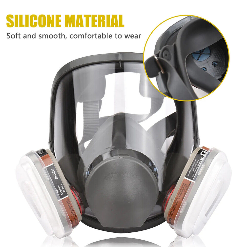 6800 Full Face 15 IN 1 Gas Mask Chemical Vapor Paint Spray Respirator 95 Filter photo 5