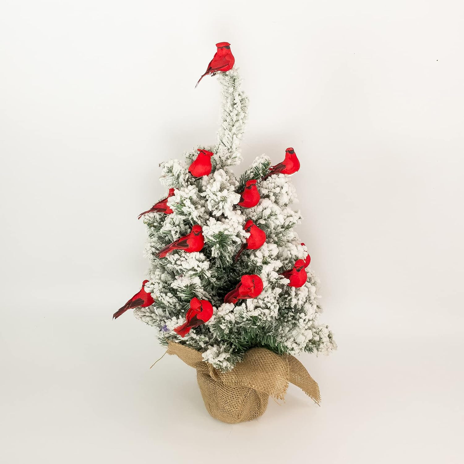 Cardinal Christmas Tree Ornaments 12 Units, Red Feather Clip On Bird Decorations 2.8 Inch For Holiday Tree And Home Decor photo 2