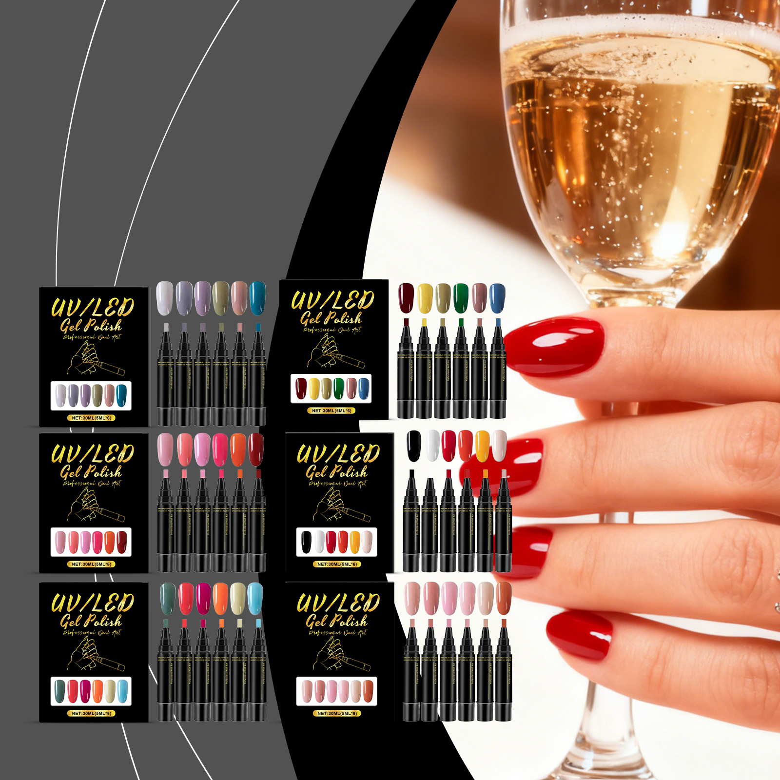 Nail Polish Pen 6pc 1box photo 3