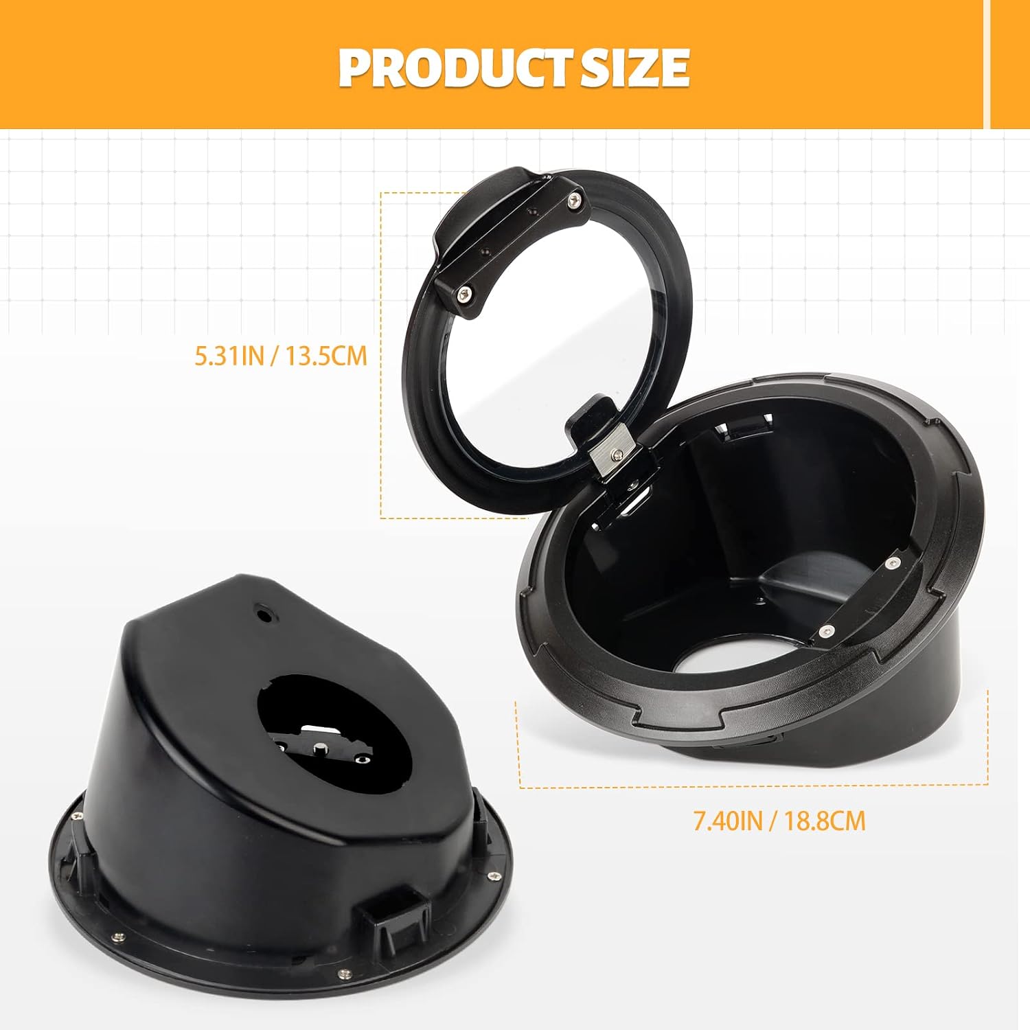 MAIKER Transparent Gas Tank Cap Cover For 2018-2025 Je Ep Wrangler JL 2 Door 4 Door Rubicon Sahara, Aluminum photo 5